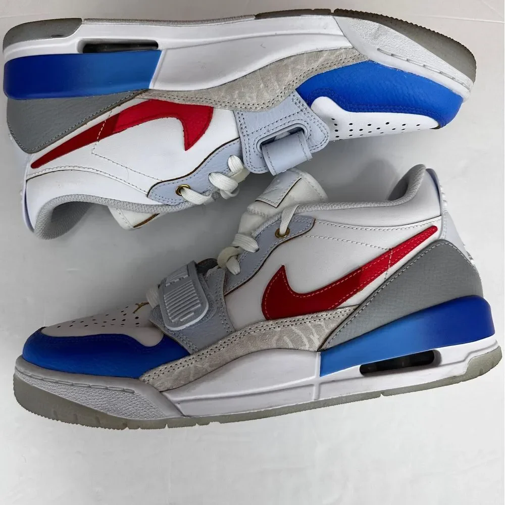 Air Jordan Legacy 312 FN8902-161 Low White/University Red-White Men's size 9 US